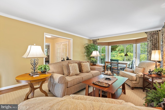 9020 Old Dominion Dr, Mclean, VA 22102 - living room with crown molding and baseboards