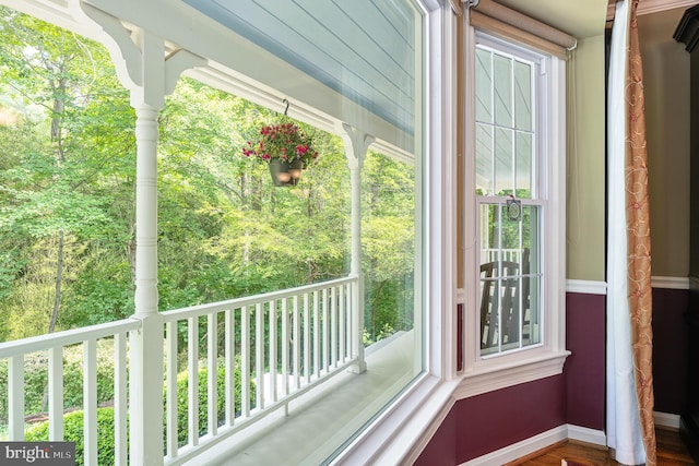 9020 Old Dominion Dr, Mclean, VA 22102 - unfurnished sunroom with plenty of natural light