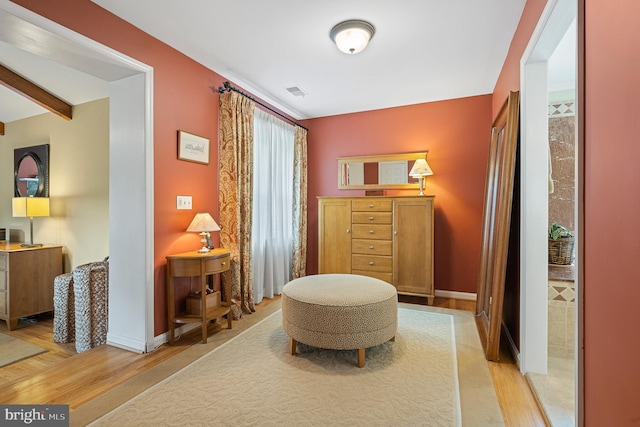 9020 Old Dominion Dr, Mclean, VA 22102 - sitting room featuring light wood-style floors and baseboards