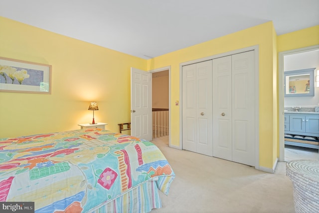 9020 Old Dominion Dr, Mclean, VA 22102 - bedroom with light colored carpet and a closet