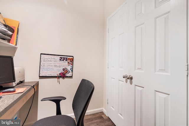 5170 William Colin Ct, Centreville, VA 20120 - home office featuring dark wood finished floors and baseboards