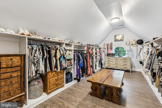 13128 Kahns Rd, Manassas, VA 20112 - spacious closet with vaulted ceiling and wood finished floors