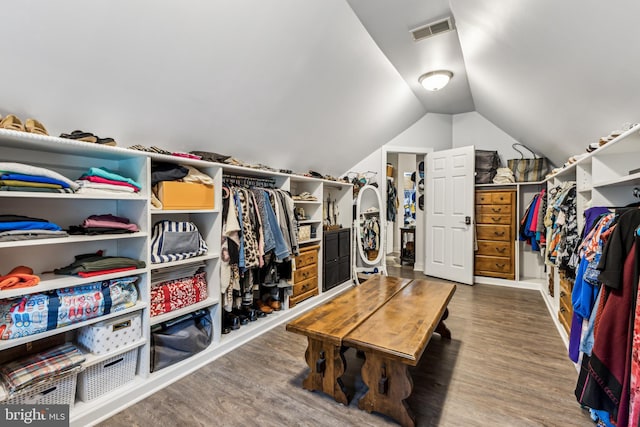 13128 Kahns Rd, Manassas, VA 20112 - spacious closet with wood finished floors and vaulted ceiling