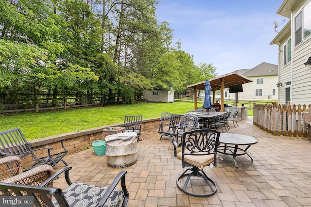 13128 Kahns Rd, Manassas, VA 20112 - view of patio / terrace featuring outdoor dining space and an outdoor structure