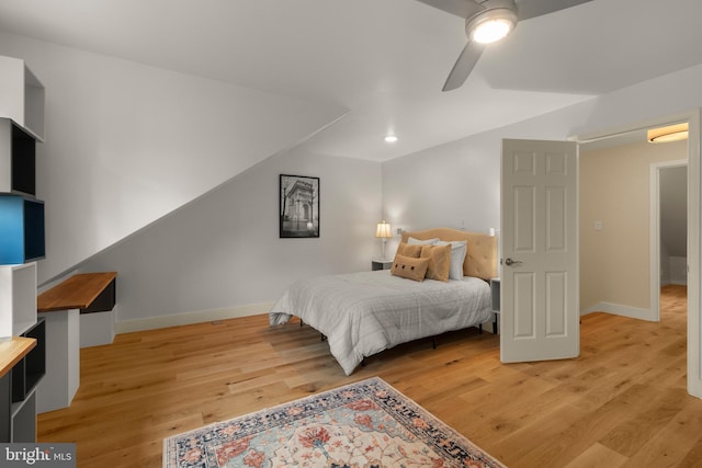 6358 Brampton Ct, Alexandria, VA 22304 - bedroom with light wood-style floors, baseboards, and a ceiling fan