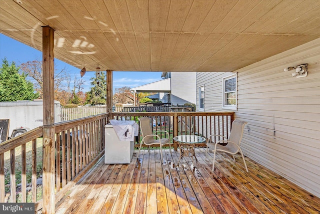 6009 Shady Spring Ave, Rosedale, MD 21237 - wooden deck with a fenced backyard