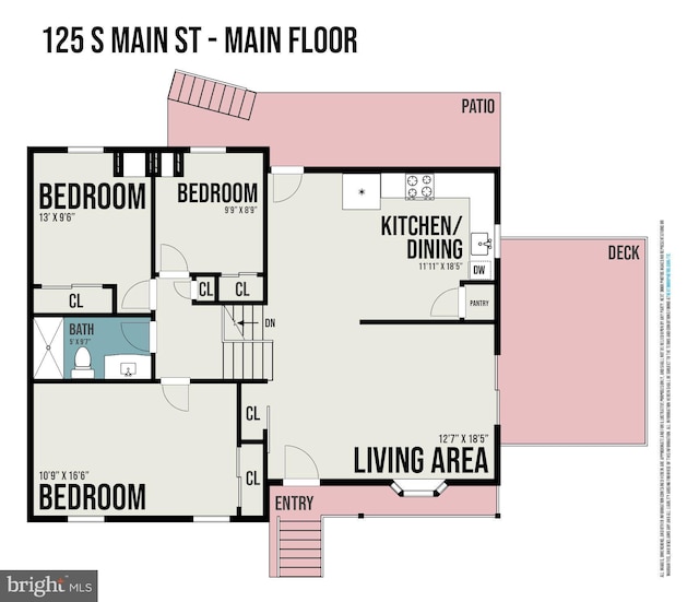 125 S Main St, Mahanoy City, PA 17948 - floor plan / room layout