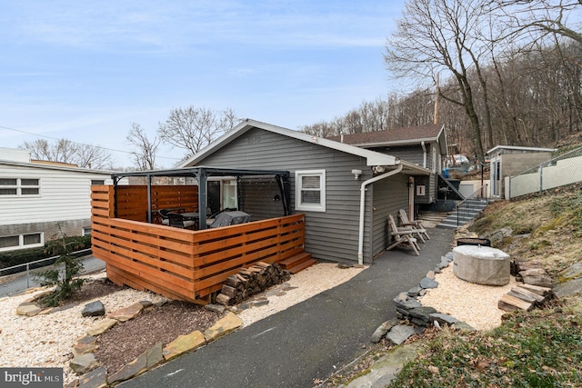 125 S Main St, Mahanoy City, PA 17948 - back of property with a deck and stairs