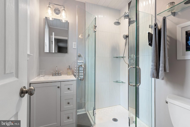 207 Wilshire Ln, Newark, DE 19711 - bathroom with a stall shower, vanity, and toilet