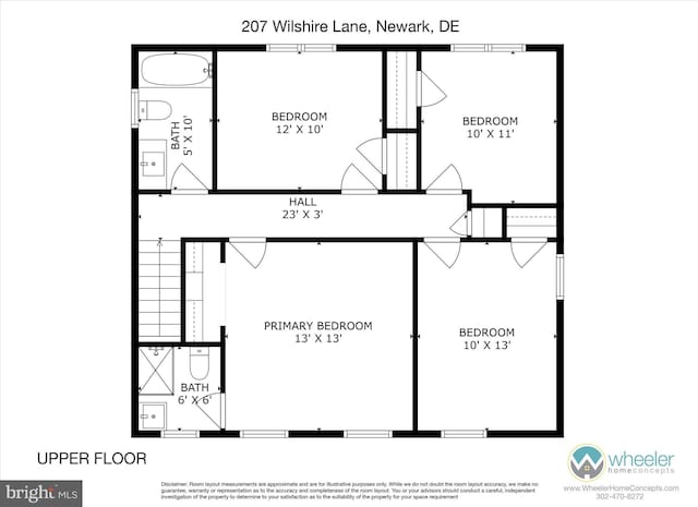 207 Wilshire Ln, Newark, DE 19711 - home floor plan