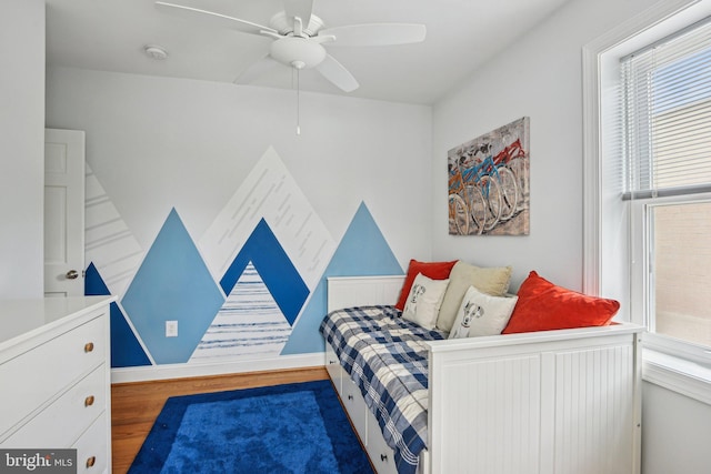 300 15th St SE, Washington, DC 20003 - bedroom with wood finished floors and ceiling fan