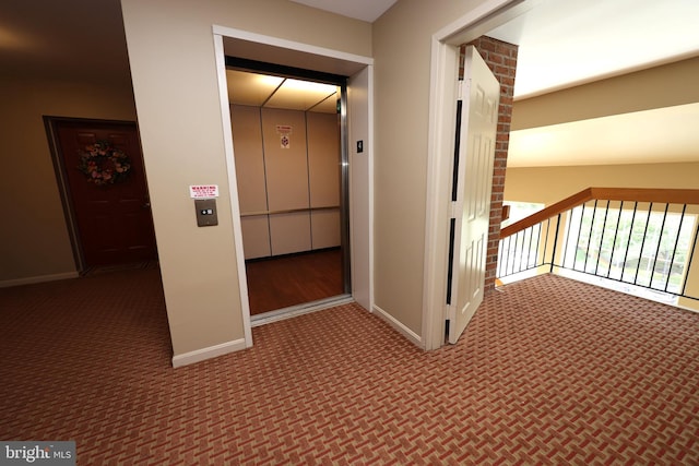 508 Limerick Cir Unit 402, Lutherville Timonium, MD 21093 - hallway featuring carpet, baseboards, and elevator