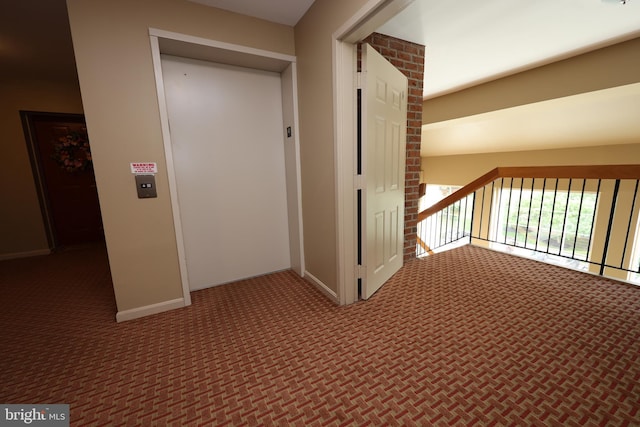 508 Limerick Cir Unit 402, Lutherville Timonium, MD 21093 - hallway with carpet floors, baseboards, an upstairs landing, and elevator
