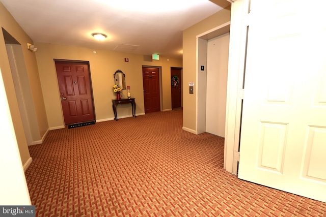 508 Limerick Cir Unit 402, Lutherville Timonium, MD 21093 - corridor with elevator and baseboards