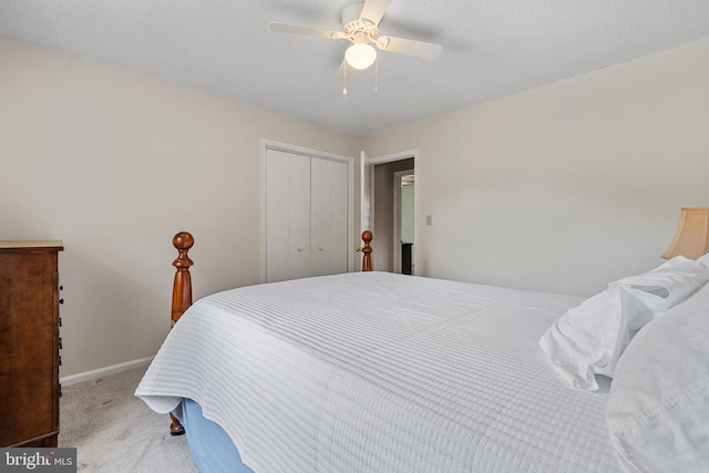 23359 Patuxent View Rd, Lexington Park, MD 20653 - bedroom with carpet flooring, a closet, ceiling fan, and baseboards
