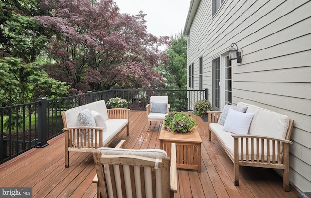 529 Sugartown Rd, Berwyn, PA 19312 - wooden deck with outdoor lounge area