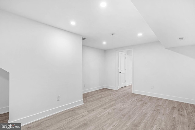 10 W Pomona St, Philadelphia, PA 19144 - finished basement with recessed lighting, light wood-style flooring, and baseboards
