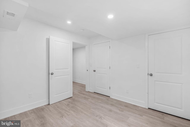10 W Pomona St, Philadelphia, PA 19144 - below grade area featuring light wood-style floors, baseboards, and recessed lighting