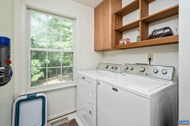 1902 English Oaks Cir N, Charlottesville, VA 22911 - laundry area with cabinet space, separate washer and dryer, and baseboards
