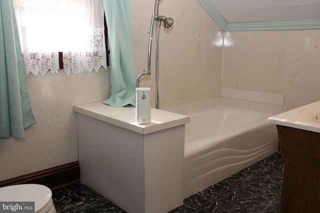5077 Lincoln Hwy W, Thomasville, PA 17364 - full bathroom featuring marble finish floors, vanity, and toilet