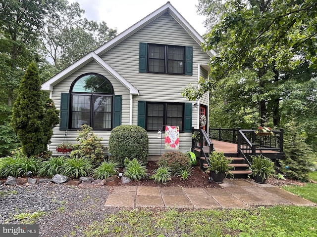 240 Dogwood Dr, Romney, WV 26757 - view of front facade featuring a wooden deck