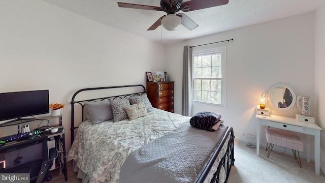 240 Dogwood Dr, Romney, WV 26757 - carpeted bedroom with ceiling fan and a textured ceiling