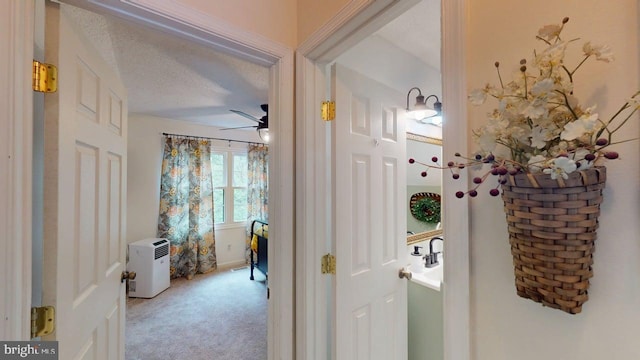 240 Dogwood Dr, Romney, WV 26757 - corridor featuring light colored carpet