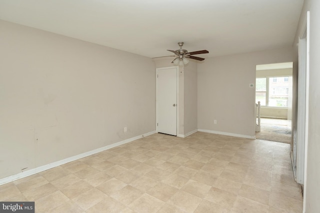 4 Corvas Ct, Sewell, NJ 08080 - empty room with a ceiling fan, baseboards, and light floors