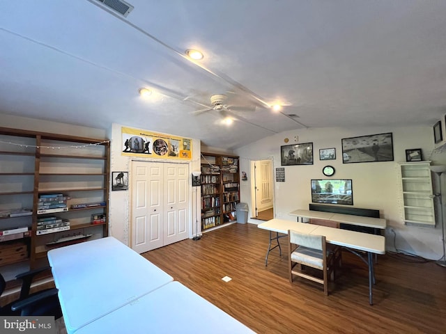460 Baltimore St, Gettysburg, PA 17325 - office space featuring lofted ceiling, wood finished floors, and ceiling fan