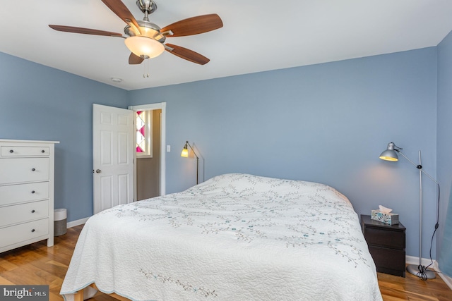 7536 Marks Ave, Nottingham, MD 21236 - bedroom featuring wood finished floors, baseboards, and ceiling fan