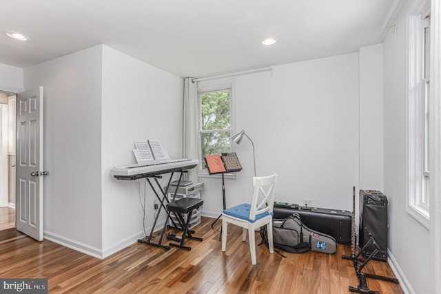 7536 Marks Ave, Nottingham, MD 21236 - miscellaneous room with wood finished floors, baseboards, and recessed lighting