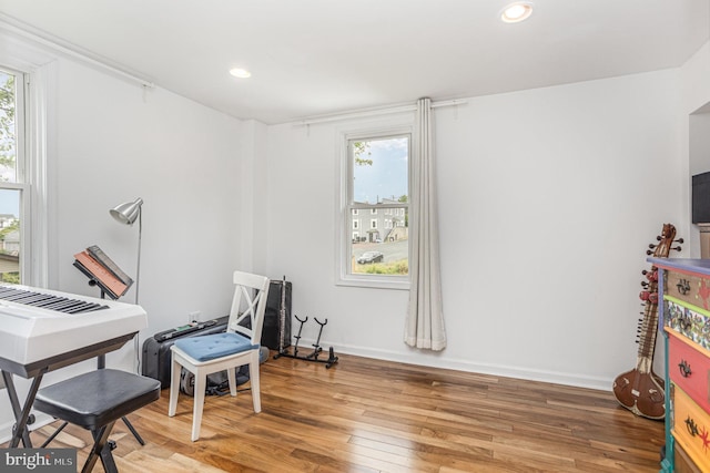 7536 Marks Ave, Nottingham, MD 21236 - rec room with light wood-type flooring, plenty of natural light, recessed lighting, and baseboards