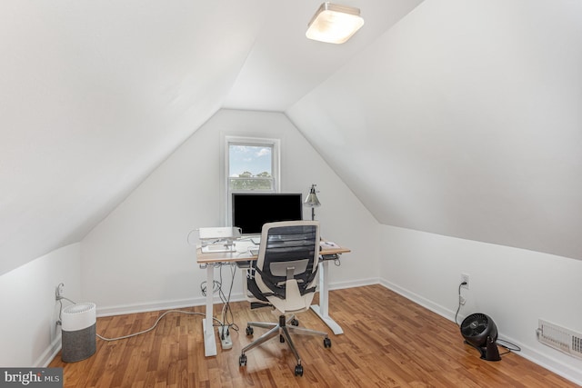 7536 Marks Ave, Nottingham, MD 21236 - office space featuring vaulted ceiling, wood finished floors, and baseboards