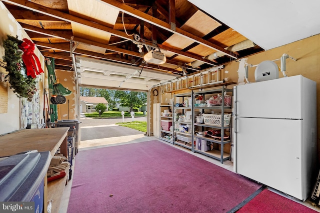 29 Sheffield Pl, Southampton, NJ 08088 - garage featuring freestanding refrigerator and a garage door opener