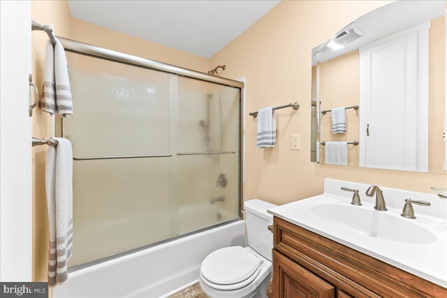 242 Pennwood St, Newark, DE 19713 - full bath with toilet, shower / bath combination with glass door, and vanity