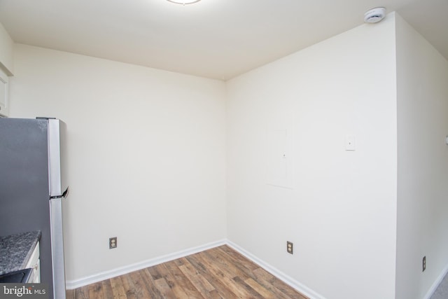 144 Carousel Cir, Doylestown, PA 18901 - unfurnished room featuring wood finished floors, baseboards, and a smoke detector