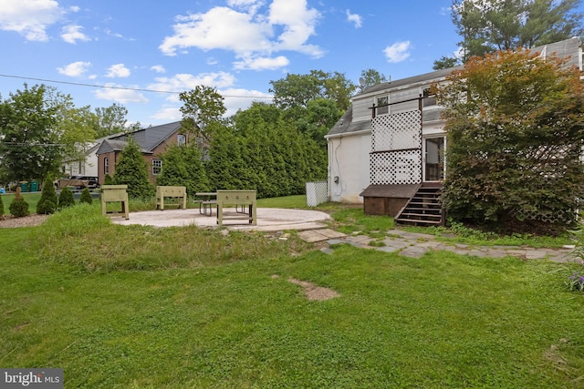 3962 Bensalem Blvd, Bensalem, PA 19020 - view of green lawn with a deck and a patio area