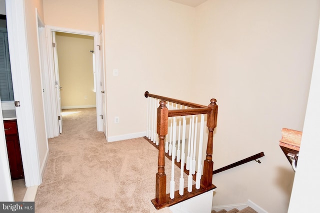 11665 Leesborough Cir, Silver Spring, MD 20902 - stairway featuring carpet flooring and baseboards