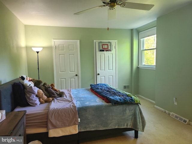 302 Old Lancaster Rd, Devon, PA 19333 - bedroom with carpet floors, baseboards, and ceiling fan