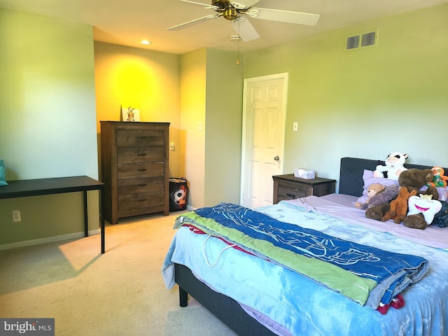302 Old Lancaster Rd, Devon, PA 19333 - bedroom with carpet, a ceiling fan, and recessed lighting