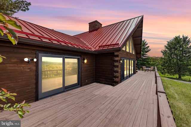 236 4th St, Herndon, PA 17830 - view of deck at dusk