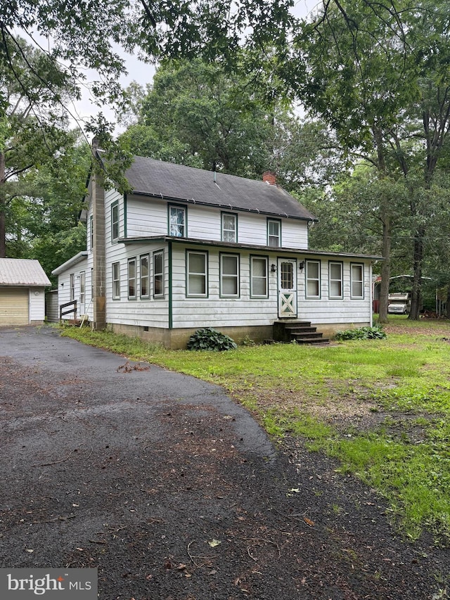 81 Hollering Hill Rd, Camden Wyoming, DE 19934 - view of front of home with crawl space and a chimney