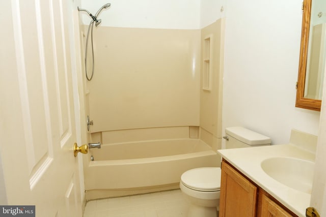 355 Norris Hall Ln Unit 355, Jeffersonville, PA 19403 - full bathroom featuring toilet, vanity, shower / bathtub combination, and tile patterned floors