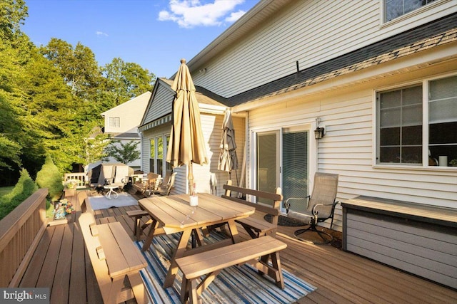 9308 Eagle Ct, Manassas Park, VA 20111 - wooden deck with outdoor dining space and grilling area