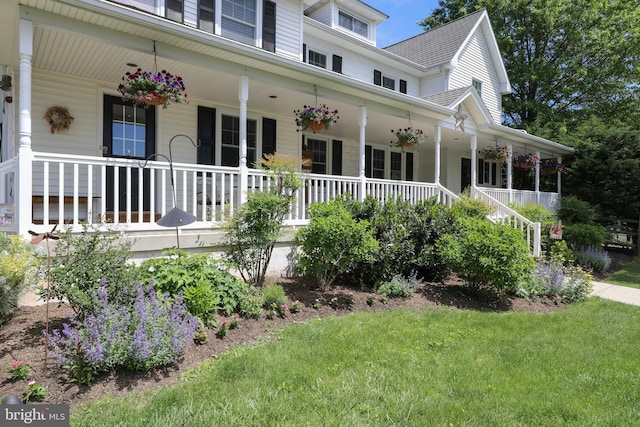 448 Old Dublin Pike, Doylestown, PA 18901 - view of front of home featuring covered porch and a front yard