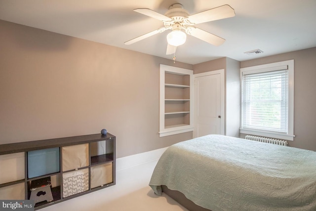 448 Old Dublin Pike, Doylestown, PA 18901 - bedroom with radiator heating unit and a ceiling fan
