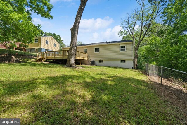 3521 Forestdale Ave, Woodbridge, VA 22193 - rear view of property featuring a deck