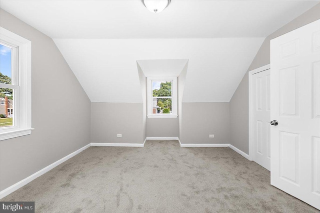 200 S Longcross Rd, Linthicum Heights, MD 21090 - bonus room with baseboards, lofted ceiling, and carpet flooring