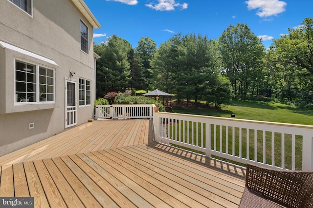 34905 Gidney Ct, Round Hill, VA 20141 - wooden terrace featuring a lawn and view of scattered trees
