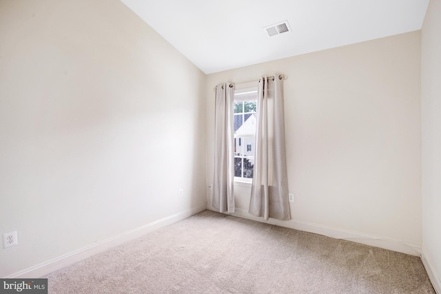 2505 Basin View Ln, Woodbridge, VA 22191 - unfurnished room featuring light colored carpet, baseboards, and lofted ceiling